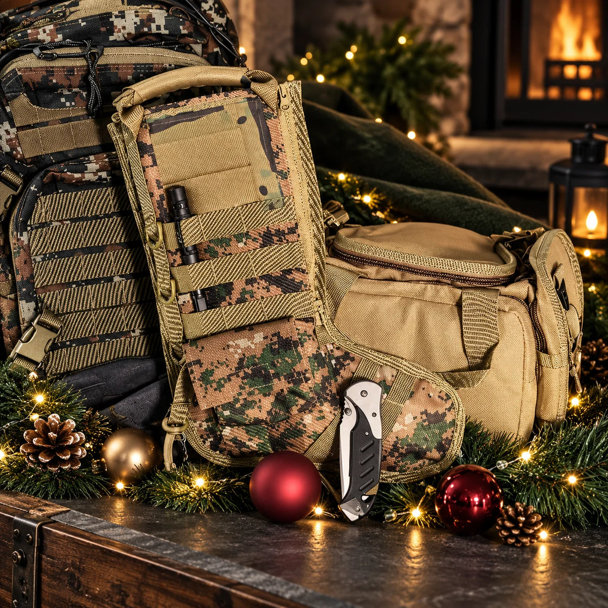Christmas Stocking Tactical Nylon MOLLE Webbing