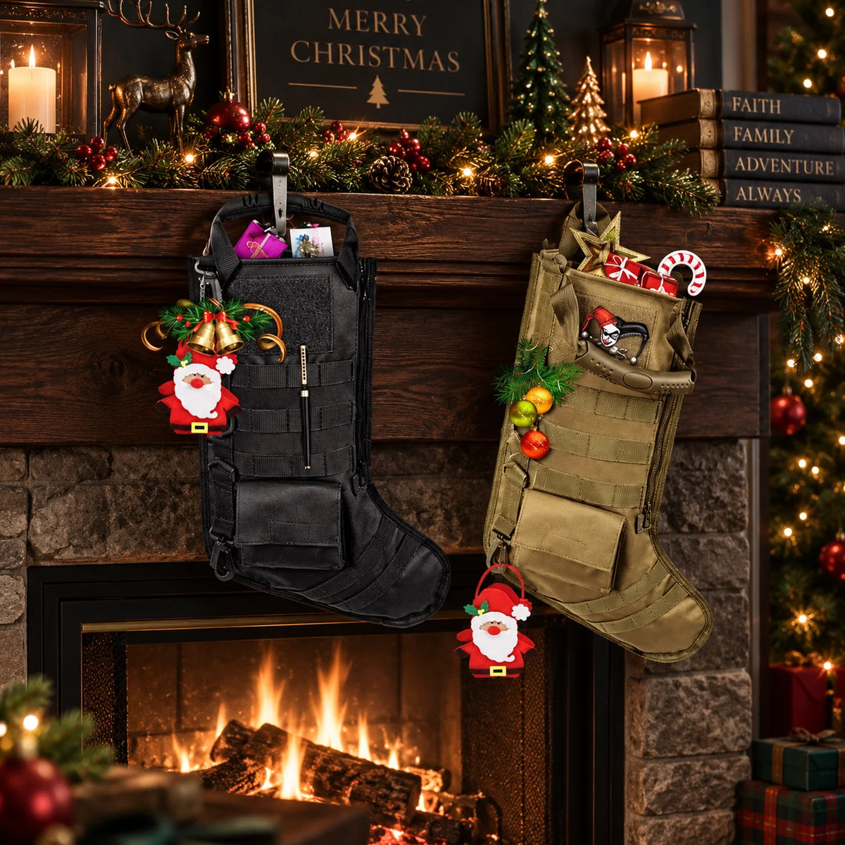 Christmas Stocking Tactical Nylon MOLLE Webbing
