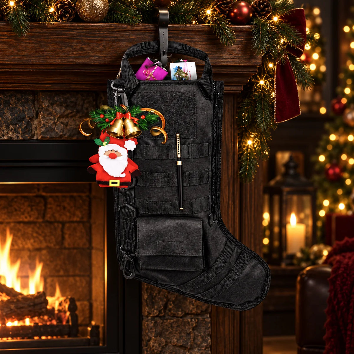 Christmas Stocking Tactical Nylon MOLLE Webbing