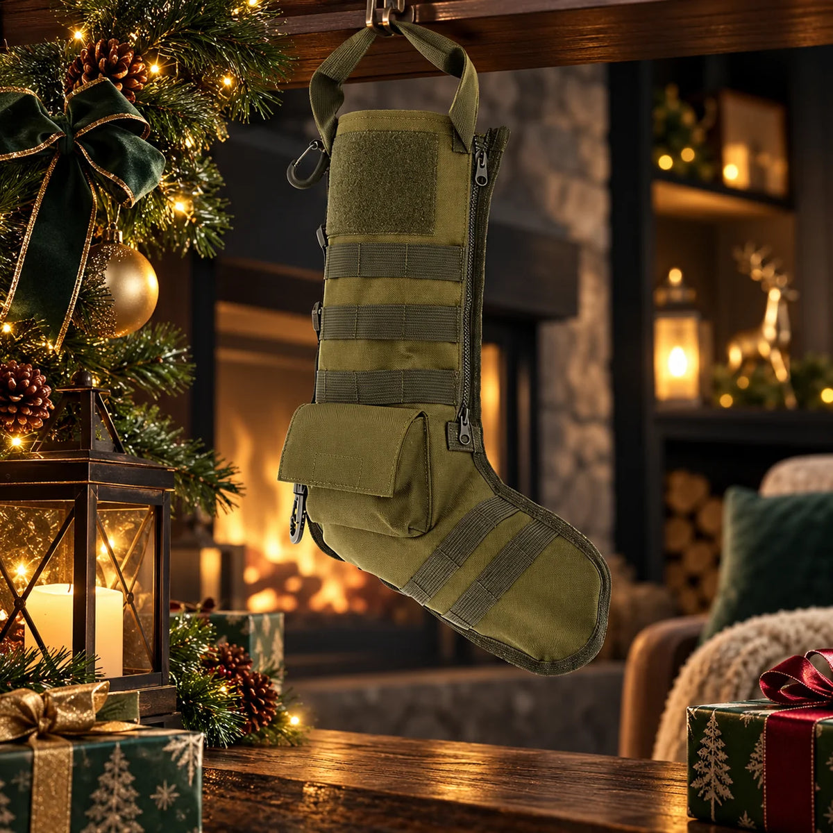 Christmas Stocking Tactical Nylon MOLLE Webbing