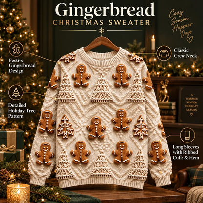 Christmas Sweater Oversized Soft Knit Light Brown