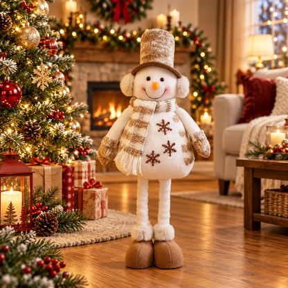 Christmas Table Figures Set of 3 Fabric-Like Finish