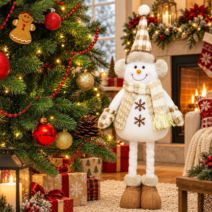 Christmas Table Figures Set of 3 Fabric-Like Finish