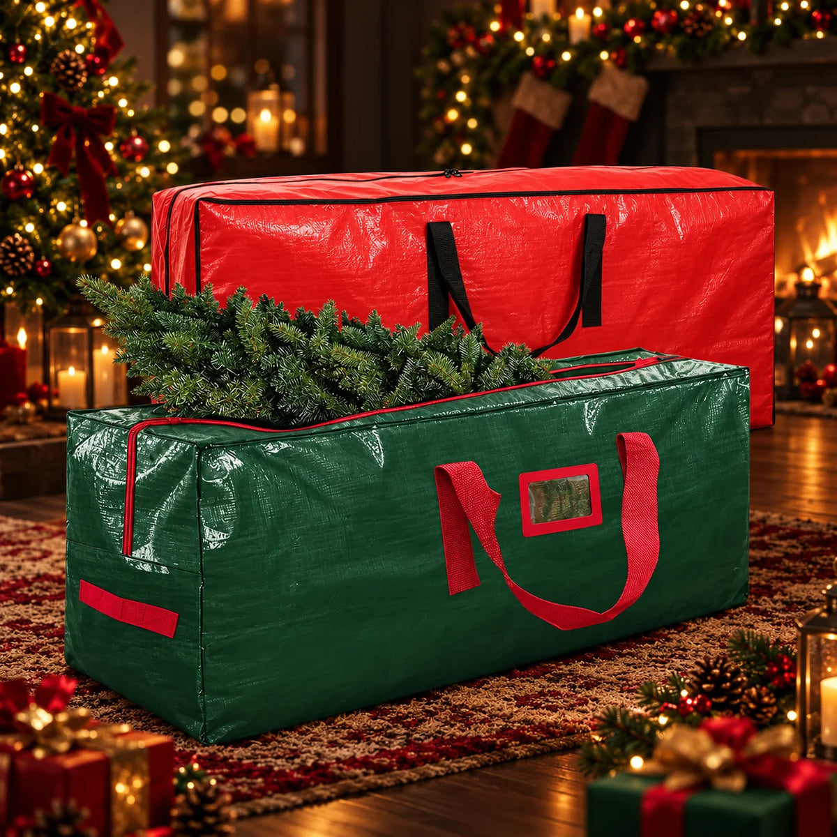 Christmas Tree Storage Bag Rectangular 65 Inch Dust Resistant