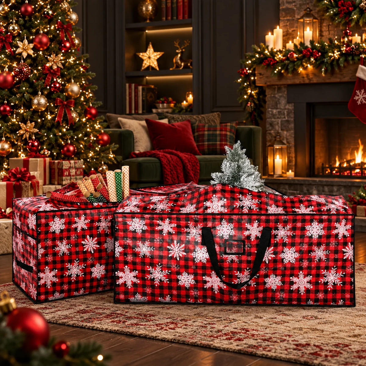 Christmas Tree Storage Bag Rectangular 65 Inch Dust Resistant