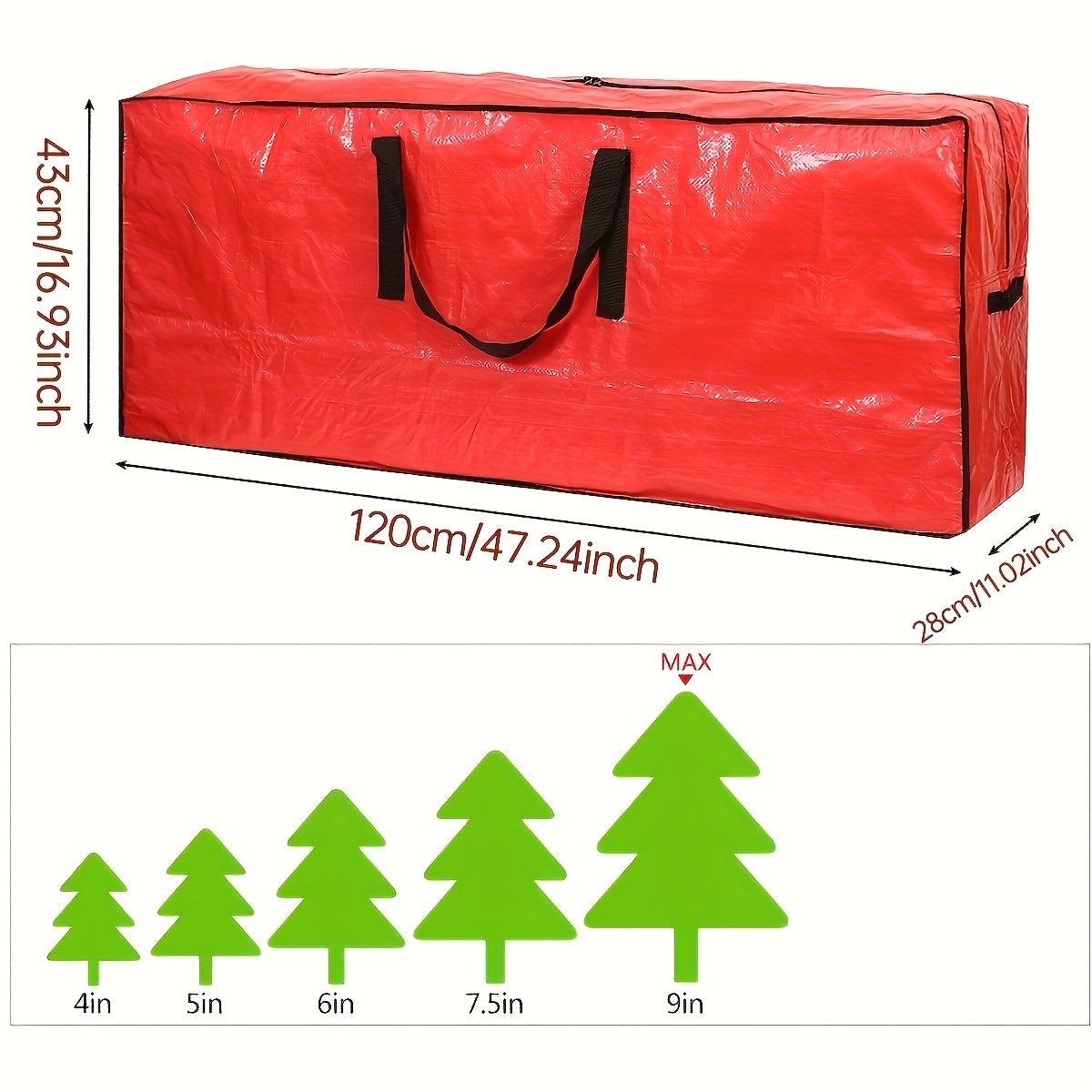 Christmas Tree Storage Bag Waterproof & Reinforced Seams