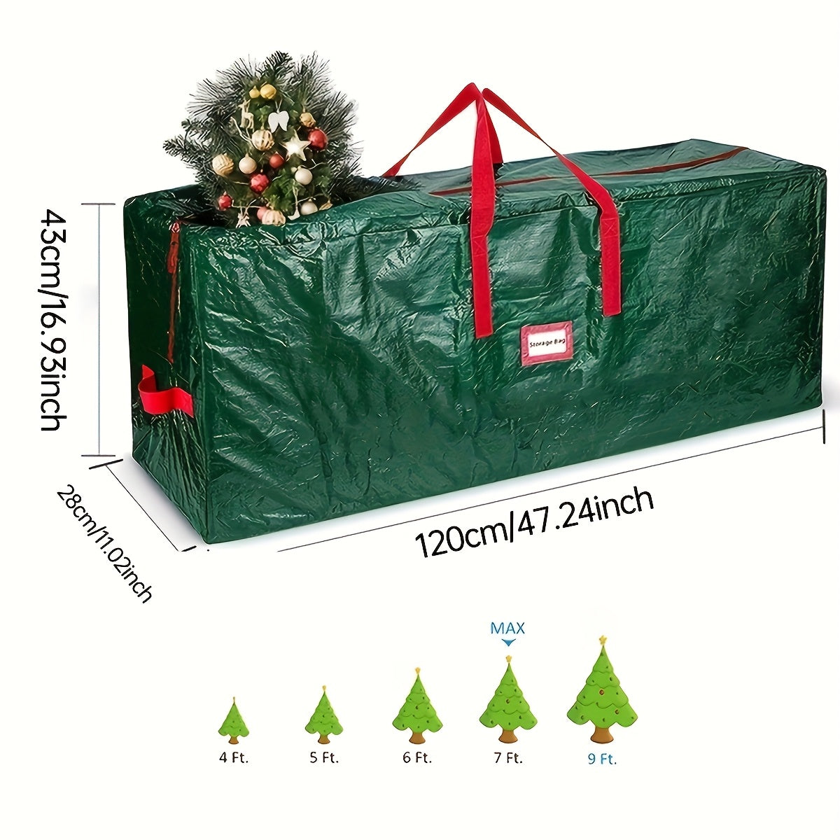 Christmas Tree Storage Bag Waterproof & Reinforced Seams