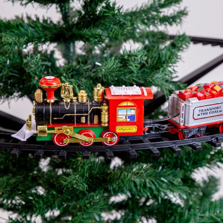 Christmas Tree Train Lights & Music Tree-Mounted Rail