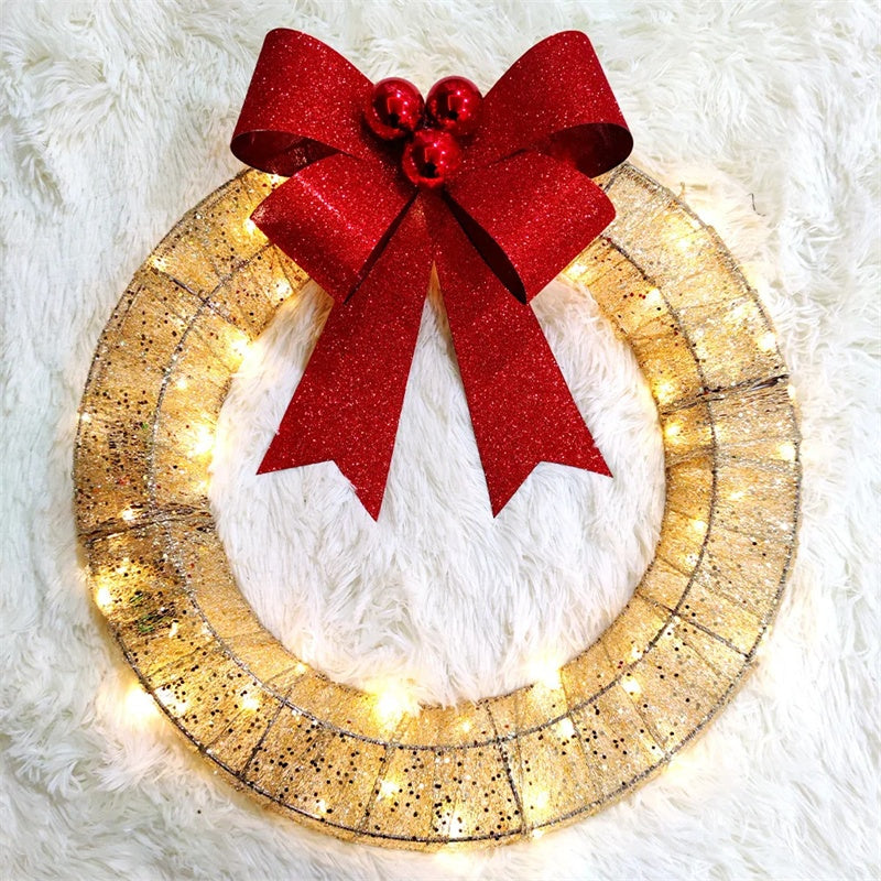 Christmas Wreath LED Illuminated Battery-Powered 50cm