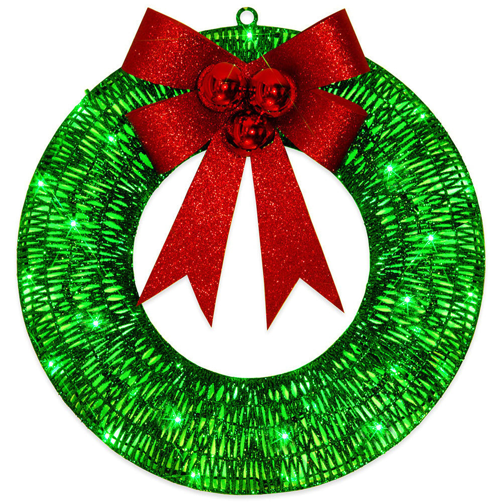 Christmas Wreath LED Illuminated Battery-Powered 50cm