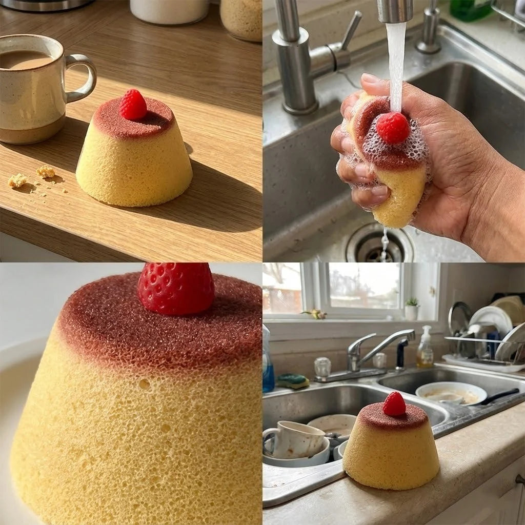 Cleaning Sponge Non-Scratch Reusable Dessert Design