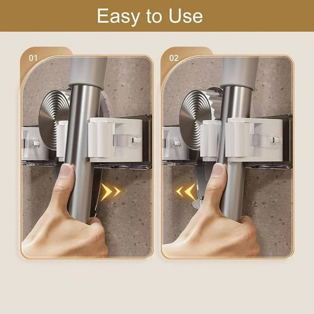 Cleaning Tool Rack Suction Cup Mount With Hooks