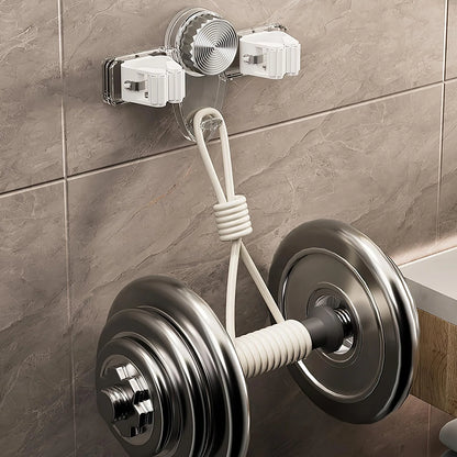 Cleaning Tool Rack Suction Cup Mount With Hooks