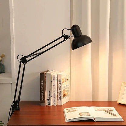 Clip-On Desk Lamp Adjustable Swing Arm & Pivoting Head