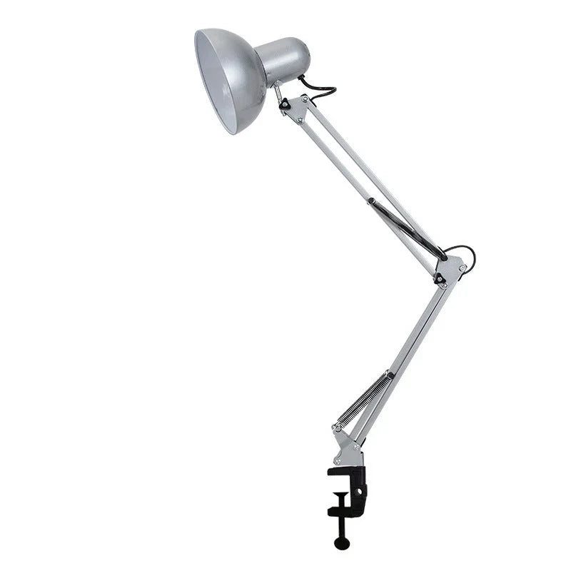 Clip-On Desk Lamp Adjustable Swing Arm & Pivoting Head