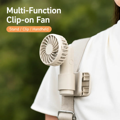 Clip-On Fan USB Rechargeable 3-Speed Adjustable Tilt