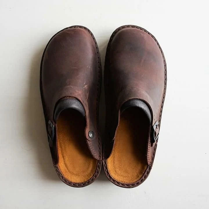 Clogs Slip-On Leather Comfort Sole