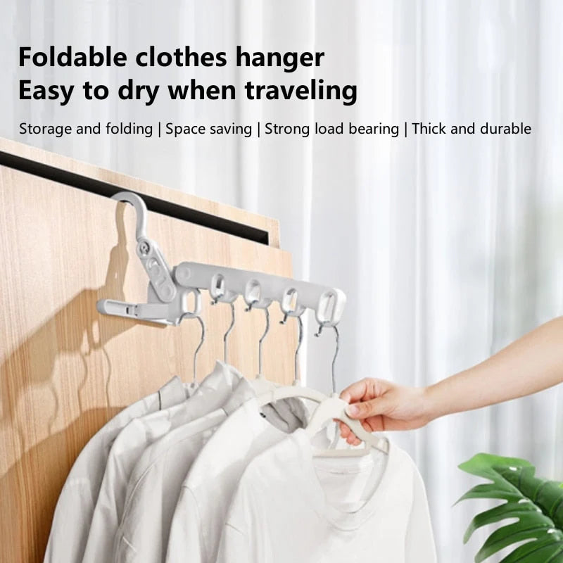 Clothes Hanger Foldable 5-Hole Travel Design
