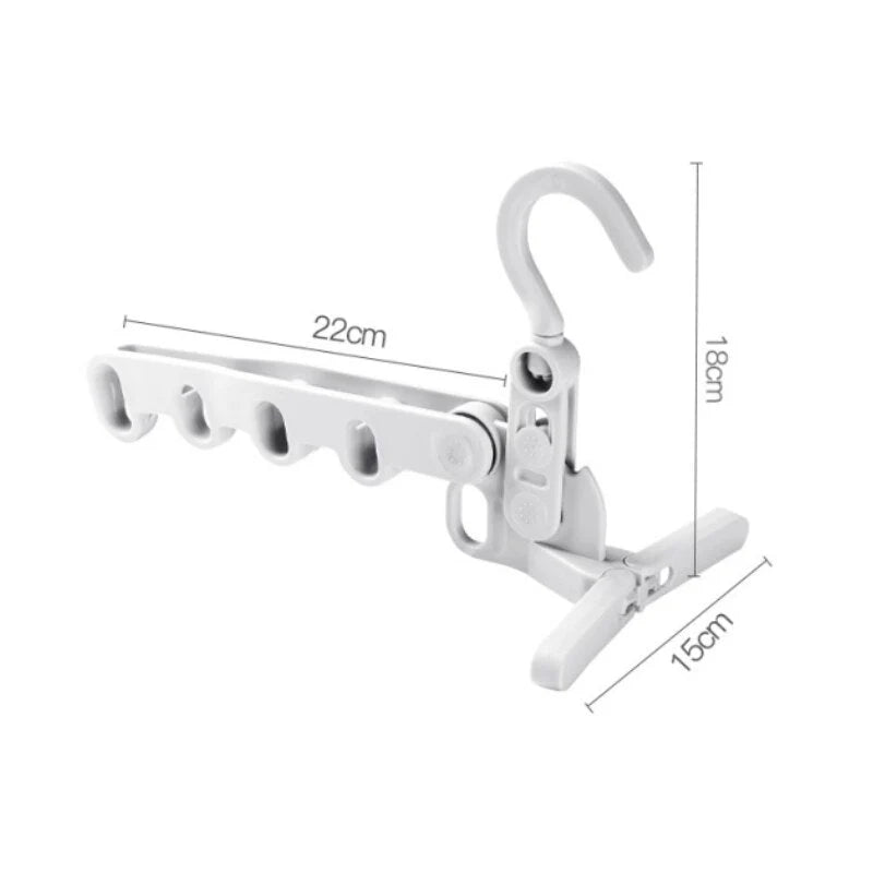 Clothes Hanger Foldable 5-Hole Travel Design