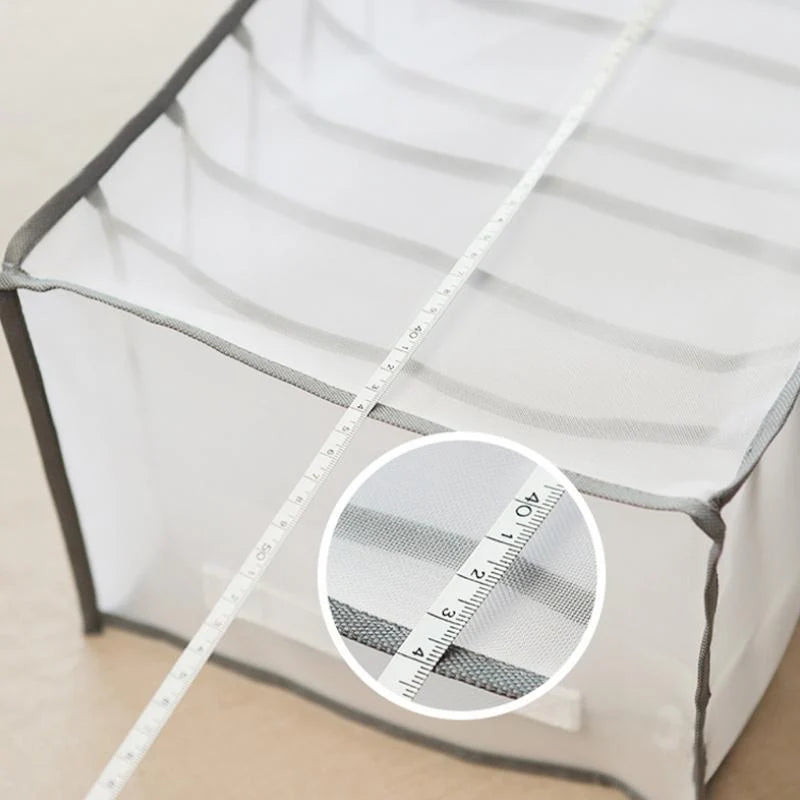 Clothes Organizer Divided Compartments Breathable Mesh Fold-Flat Design
