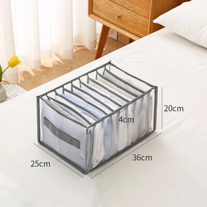 Clothing Drawer Organizer Stackable Collapsible Washable Mesh Compartments