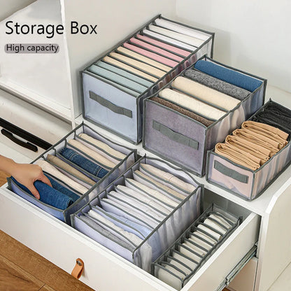Clothing Drawer Organizer Stackable Collapsible Washable Mesh Compartments