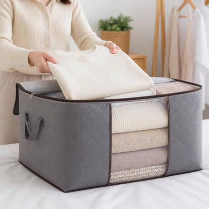 Clothing Storage Bag Breathable Foldable Clear Window
