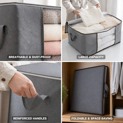Clothing Storage Bag Breathable Foldable Clear Window