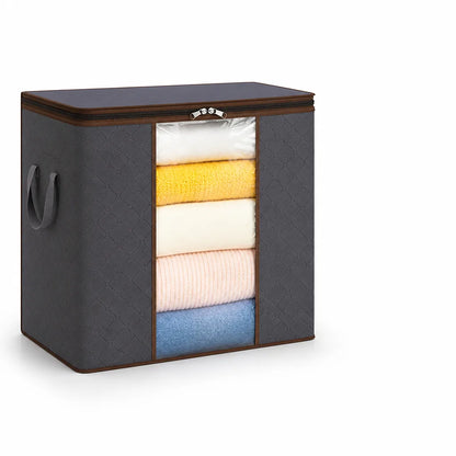 Clothing Storage Bags With Transparent Window And Reinforced Handles (Set of 8)