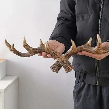 Coat Rack Rustic Antler Design Multiple Wall Hooks