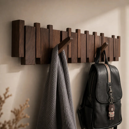 Coat Rack Solid Walnut & Beech Wall-Mounted