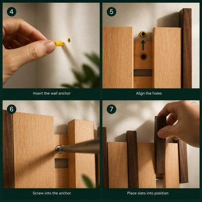 Coat Rack Solid Walnut & Beech Wall-Mounted