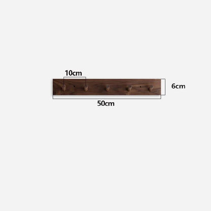 Coat Rack Wall-Mounted Solid Wood 4-6 Hooks