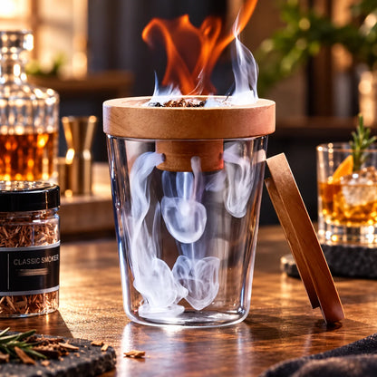 Cocktail Smoker Kit Natural Wood Top 5 Wood Flavors