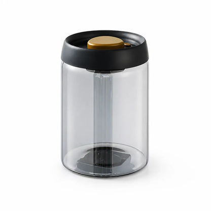 Coffee Canister Vacuum-Sealed Clear Glass