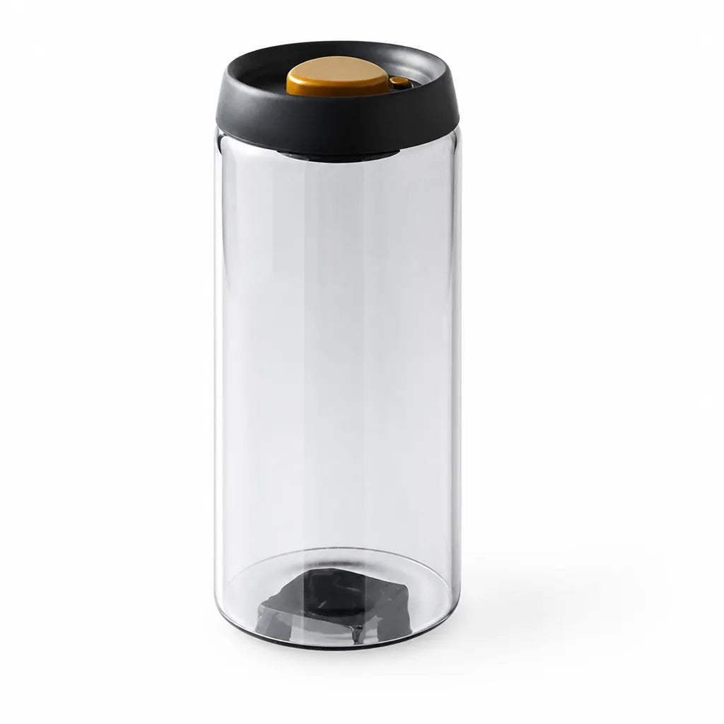 Coffee Canister Vacuum-Sealed Clear Glass