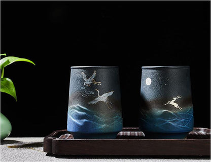 Coffee Mug Ceramic Celestial Artwork 10.5 Fl Oz
