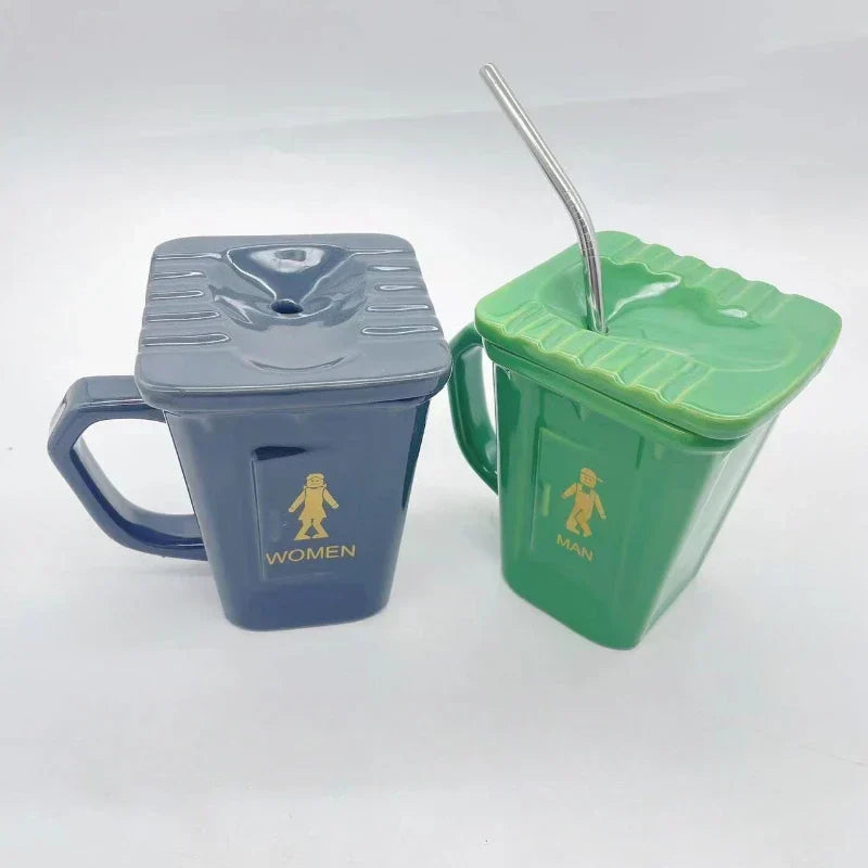 Coffee Mug Toilet-Shaped Ceramic Ergonomic Handle