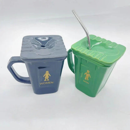Coffee Mug Toilet-Shaped Ceramic Ergonomic Handle