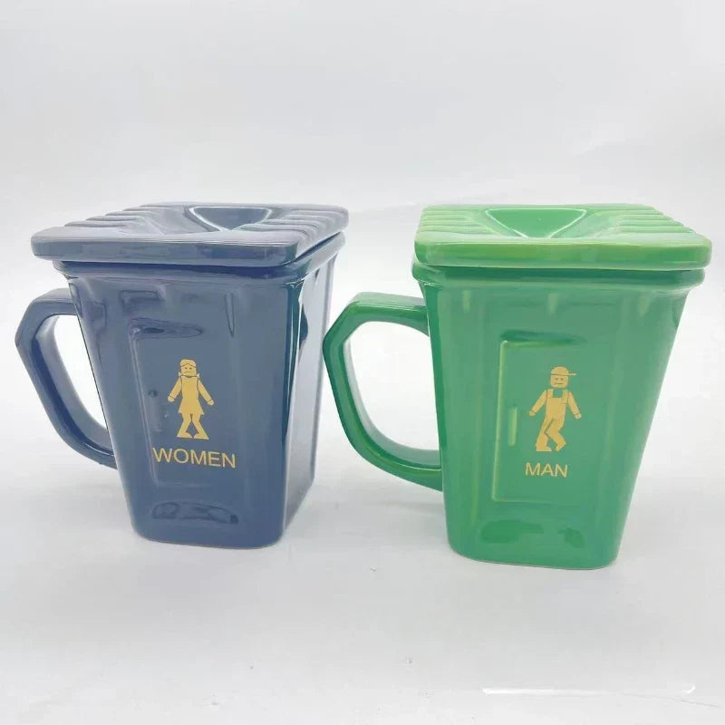 Coffee Mug Toilet-Shaped Ceramic Ergonomic Handle
