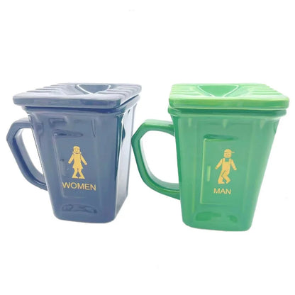 Coffee Mug Toilet-Shaped Ceramic Ergonomic Handle