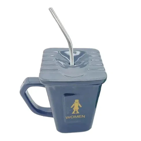 Coffee Mug Toilet-Shaped Ceramic Ergonomic Handle