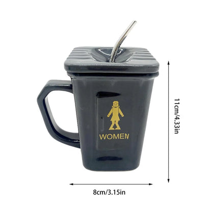 Coffee Mug Toilet-Shaped Ceramic Ergonomic Handle