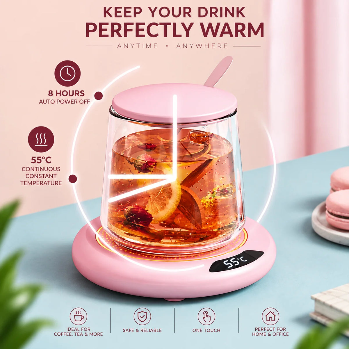 Coffee Mug Warmer Digital Display & 3 Preset Temps