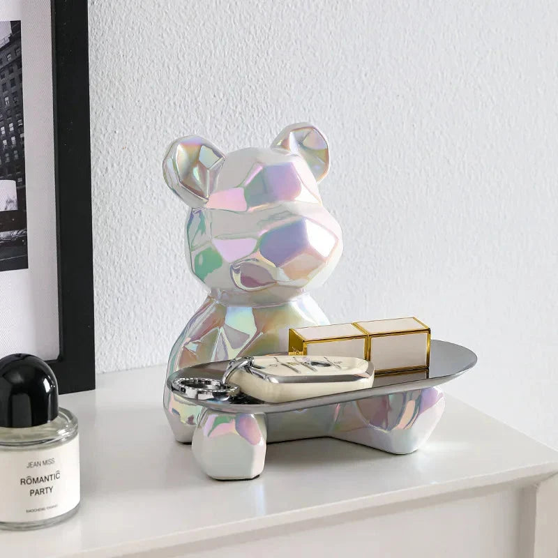 Coin Bank Ceramic Catchall Tray With Storage Dish