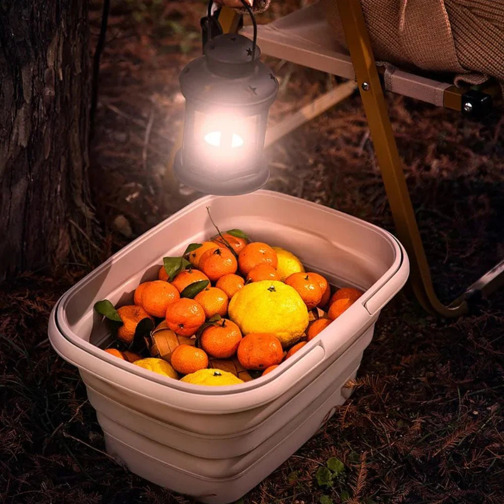 Collapsible Storage Basket Space-Saving Self-Standing