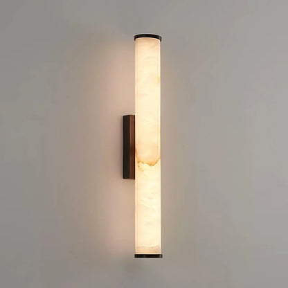 Column Wall Sconce Slim Vertical Integrated LED Stone-Effect Resin