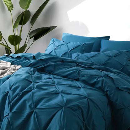 Comforter Set Pintuck Design Lightweight All-Season Microfiber