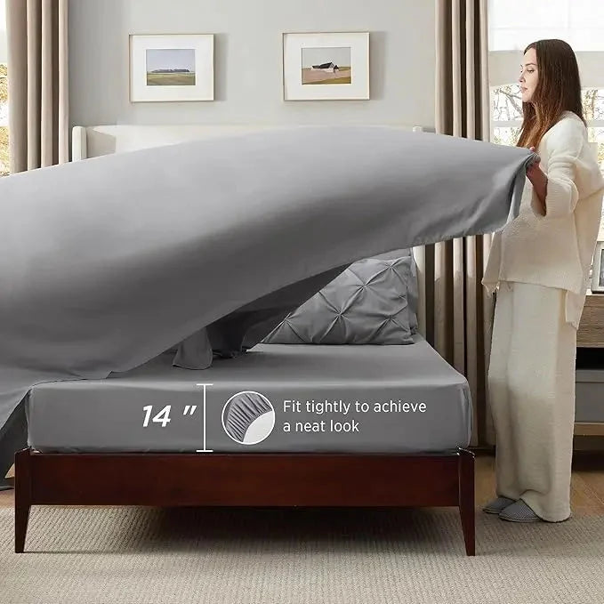 Comforter Set Pintuck Design Lightweight All-Season Microfiber