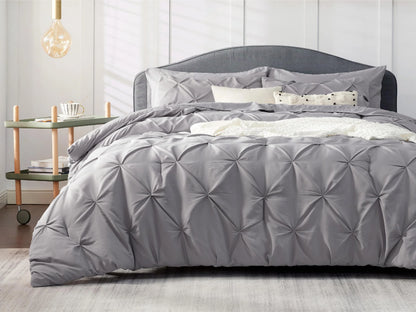 Comforter Set Pintuck Design Lightweight All-Season Microfiber